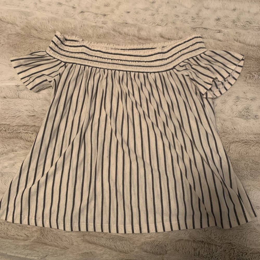 off the shoulder stripper top